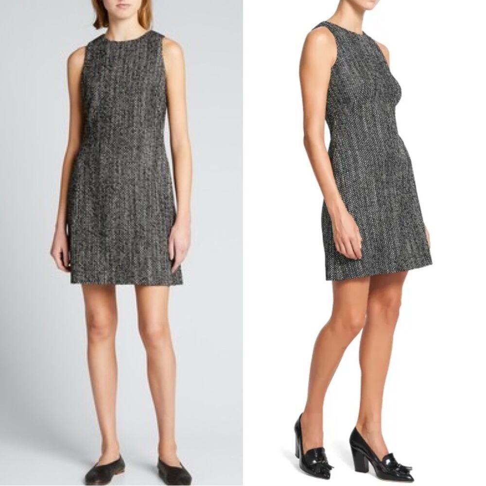 NWT NEW Theory Sleeveless Angled Tweed Wool Blend Mini Dress